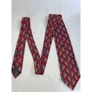 Levy’s Dress Tie Men’s Size 58” Red Floral 100% Silk Designer